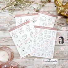 Load image into Gallery viewer, White Bunny Sticker - mini version