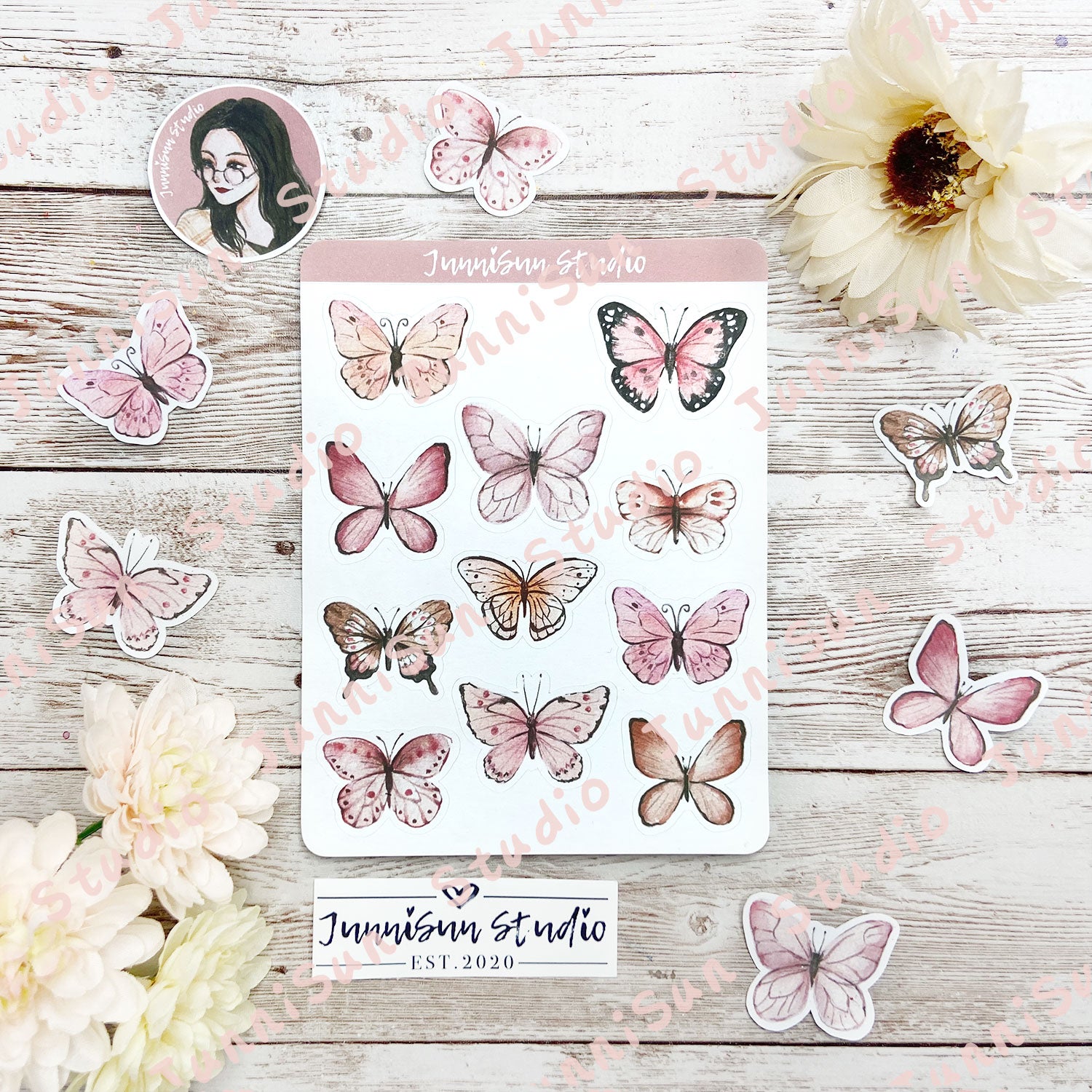 tiny tiny butterfly stickers Sticker for Sale by GlowinUp Shop