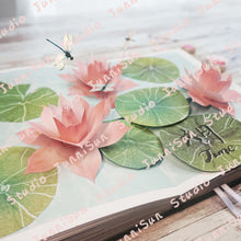Load image into Gallery viewer, Lotus Flower POP-UP Card Template