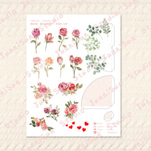 Load image into Gallery viewer, Rose Bouquet POP-UP Card Template