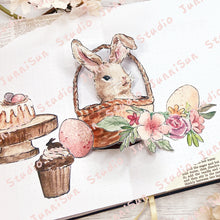Load image into Gallery viewer, EASTER BUNNY POP-UP Card Template