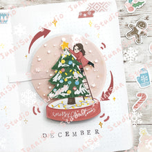 Load image into Gallery viewer, SNOWBALL POP-UP Card Template