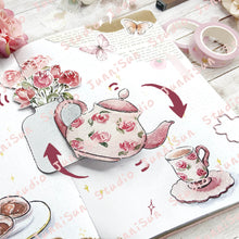 Load image into Gallery viewer, TEA PARTY POP-UP Card Template