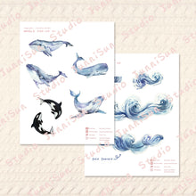 Load image into Gallery viewer, Whale POP-UP Card Template