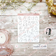 Load image into Gallery viewer, White Bunny Sticker - mini version