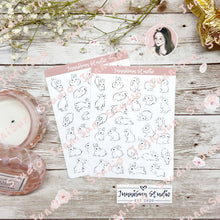 Load image into Gallery viewer, White Bunny Sticker - mini version
