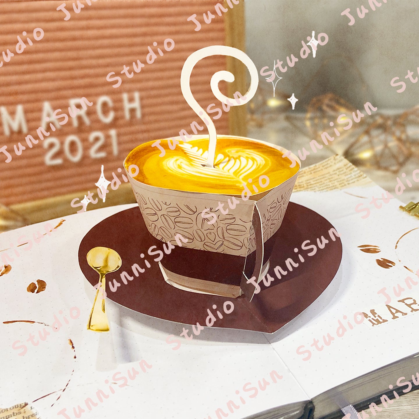 Coffee POP-UP Card Template