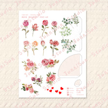 Load image into Gallery viewer, Rose Bouquet POP-UP Card Template

