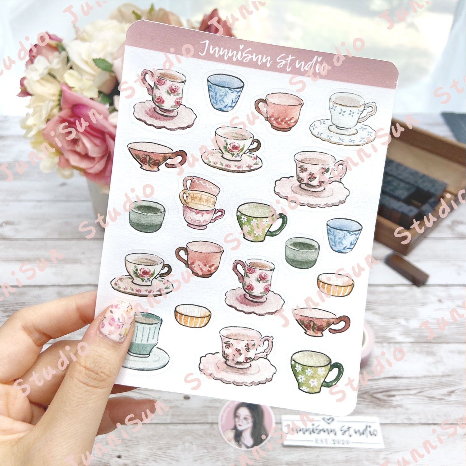 TEA PARTY STICKER – JunniSun Studio